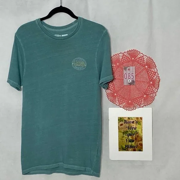 Vans California Original Custom T-shirt Teal Green - Picture 2 of 10